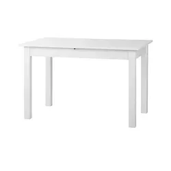 Esstisch Coburg - Ausziehbarer Küchentisch in Weiß 120-160x70 cm - Tische & Stehtische - Moderner Esstisch für bis zu 6 Personen, ausziehbar für flexible Nutzung, ideal für Küche und Esszimmer.