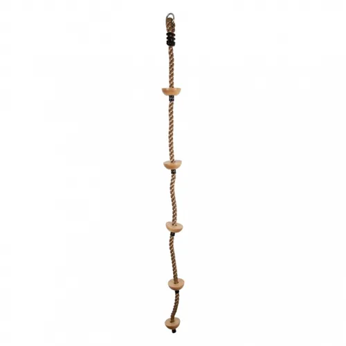 Small Foot Kletterseil mit Fußtritten aus Holz - Schaukeln: Robustes Kletterseil in Natur-Optik mit stabilen Fußtritten für sicheren Halt. Ideal für Baumhäuser und fördert Körperbeherrschung, Balance und Kraft. Länge: 190 cm, max. Belastbarkeit 100 kg.