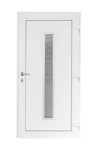 SN DECO GROUP Haustür Serena mit E-Öffner und Edelstahl Stoßgriff - Hochwertige Haustür mit integriertem E-Öffner für einfachen Zugang. Das Komplett-Set überzeugt durch Sicherheit und Langlebigkeit, ideal für Ihren Eingangsbereich.