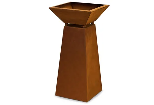 Rostikal Dekosäule Pflanzsäule mit Pflanzschale (Set), Säule mit Pflanzschale