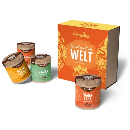 Achterhof 4x So schmeckt die Welt Gewürzbox