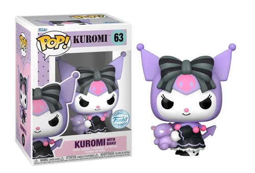 Funko Pop! Sanrio Kuromi mit Baku Exklusiv - Exklusive Vinylfigur im coolen Design, ideal für Sammler und Fans von Sanrio. Perfekt als Geschenk oder zur Erweiterung deiner Sammlung.