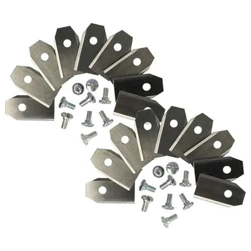 vhbw 18x Ersatz-Messer kompatibel mit YardForce SA900, SC600 Eco, X60i Rasenmäher - Ersatzklinge Silber, Stahl