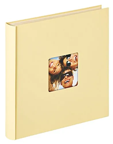 Walther Fun creme Fotoalbum 33x33,5 cm - Selbstklebendes Fotoalbum mit 50 weißen Seiten, ideal zur individuellen Gestaltung dank Ausstanzung auf dem Cover. Perfekt für kreative Erinnerungen!