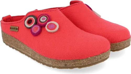 Haflinger Damen Hausschuh Grizzly Kanon in Coral