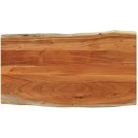 vidaXL Tischplatte aus Massivholz, Rechteckig 110x60cm - Holzplatten aus robustem Akazien-Massivholz mit rustikaler Naturkante, ideal für Bartische, Beistelltische oder eigene Projekte. Verleihe deinem Tisch ein einzigartiges Design!