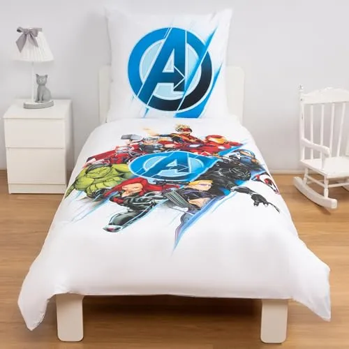 Disney Home Avengers Wendebettwäsche Set 140x200 in blau von Disney