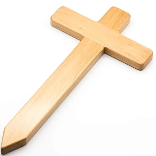 Edles kleines Holzkreuz aus EU Erle fürs Grab, Grabkreuz, als Grabstein Ersatz für den Friedhof, als Grabschmuck und Grabdekoration, für Hund, Katze und Tier als Kreuz