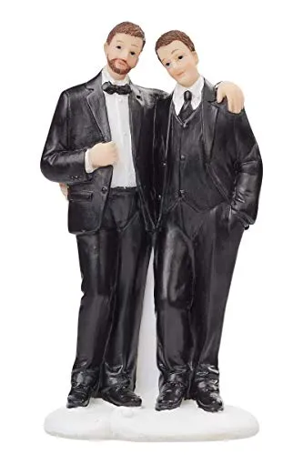 Hobbyfun Hochzeitspaar Mann Männerpaar Figur Deko Gay Tortenfigur 11 cm