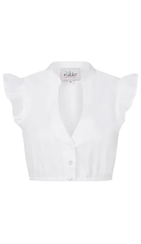 Nübler Dirndlbluse Dirndlbluse Carla Kurzarm in Weiß von Nübler
