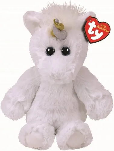 Carletto Kuscheltier Einhorn Agnus ca. 33cm, Attic Treasures, Weiss Unicorn (1-St), Stofftier als Geschenk geeignet