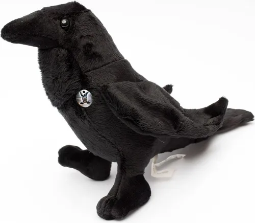 Rabe Kuscheltier Vogel schwarz Krähe Kohlrabe Plüschtier Wildvogel HUGIN