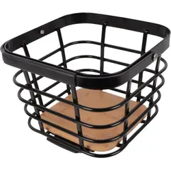 AtranVelo Unisex – Erwachsene QB AVS Fahrradkorb, Schwarz/Braun