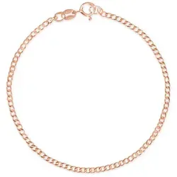 modabilé Panzerarmband Armband BONAFIDE Roségold Vergoldet, Armkettchen ohne Anhänger Damen 15cm, 1,85mm, Sterling Silber 925 rosa 15cm