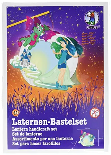 Ursus 18710010 - Laternen Bastelset Easy Line Elfe, ca. 21,8 x 21 x 10,3 cm