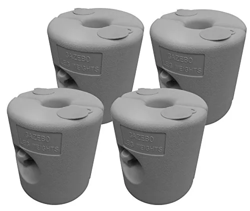 Spetebo 4X Pavillon Standfüße grau - Sonnenschirmständer mit befüllbaren Standfüßen für optimale Stabilität – bis zu 12 kg pro Fuß für sicheren Halt bei Wind und Wetter.