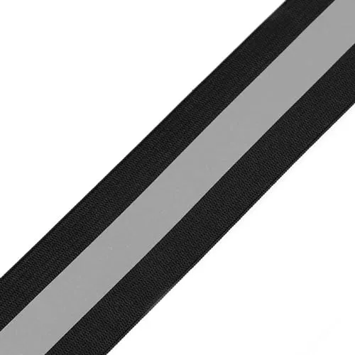 Gummiband reflektierend 40mm mit Reflexstreifen Zuschnitt ab 1m Reflektorband Reflexstreifen Farbwahl