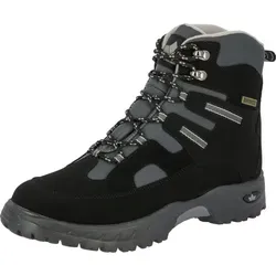 Lico FLAKE Herren Schneestiefel, Schwarz/Grau, 43 EU - Wanderschuhe für winterliche Outdoor Aktivitäten, wasserdicht und rutschfest, für trockene und warme Füße bei Schnee und Regen.