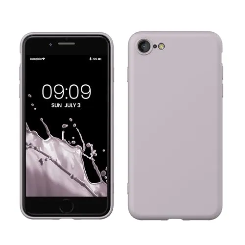 kwmobile Handyhülle für iPhone SE 2022 Hülle/iPhone SE 2020 / iPhone 8 / iPhone 7, für iPhone SE Hülle - Schutzhülle für kabelloses Laden - Case in Purple Cloud