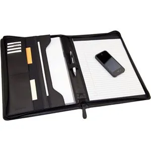 Monolith Schreibmappe 2910 Kunstleder, schwarz, A4, mit Reißverschluss