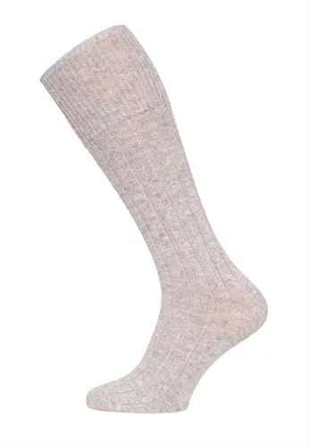 HomeOfSocks Kniestrümpfe Luxuriöse (Merinowolle und Kaschmir) grau - 1 Paar, Größe: 39-42