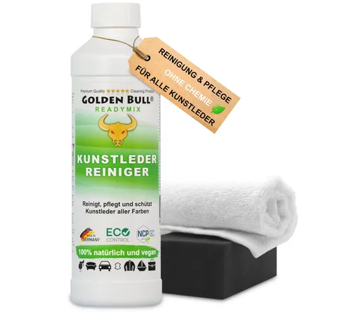 Premium Kunstlederpflege Set | Kunstleder Reiniger Pflege Schaum Auto Sofa Sitz
