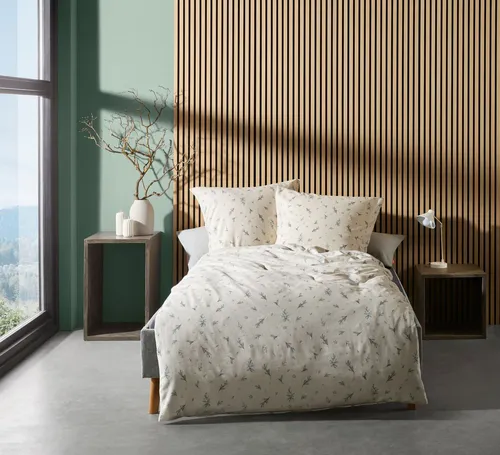 Fleuresse Feinbiber Bettwäsche wollweiß 135x200 cm - Bettwäsche-Set aus 100% Baumwolle, mit praktischen Marken-Reißverschluss, pflegeleicht und ideal für erholsame Nächte.