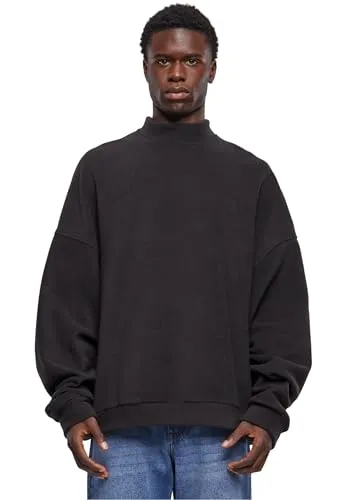 Urban Classics Herren Sweatshirt Oversized Polar Fleece Crew Black 3XL