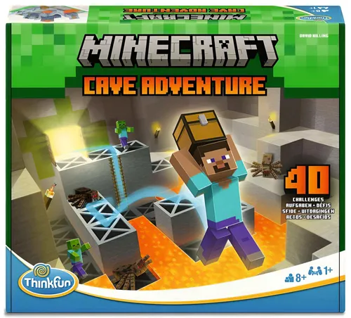 Ravensburger ThinkFun Minecraft Cave Adventure - Logikspiel für kreative Strategen - Entdecke das spannende ThinkFun Minecraft Cave Adventure! Mit 40 Herausforderungen fördert es logisches Denken und strategisches Gameplay für stundenlangen Spielspaß.