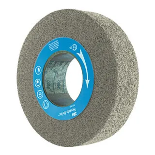 3M Scotch-Brite Kompakt-Finishscheibe FS-WL, 203x25x51 mm - Sonstige Werkzeuge, Vlies-Kompaktscheibe mit Siliciumcarbid für ein feines, glänzendes Finish und lange Standzeit, ideal für die Bearbeitung von Stahl und INOX.
