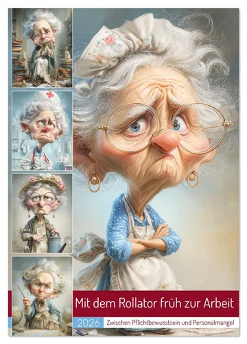 Steffen Gierok-Latniak: Mit dem Rollator früh zur Arbeit (Wandkalender 2026) - Kalender 2026 mit 14 Seiten, humorvolle Einblicke in die Generation Z zwischen Gleitzeit und Gicht. Ideal als Geschenk für alle, die das Leben mit einem Lächeln betrachten.