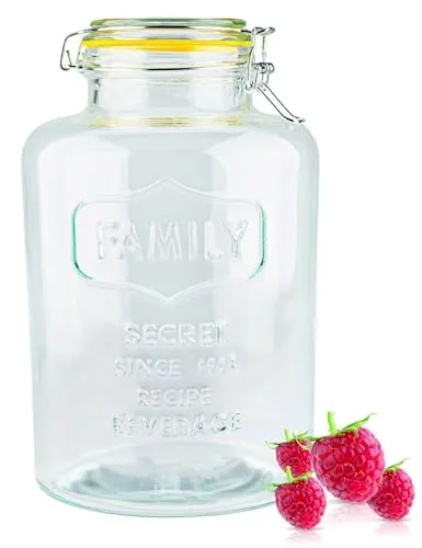 lilawelt24 Vorratsgläser Gurkenglas, Einmachglas, Einmachgläser, Glasballon, Vorratsglas, Einweckgläser konservierung Konservengläser (4L)