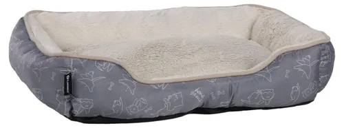Flamingo Hundebett Lilly rechteckig grau, Maße: 50 x 40 x 12 cm
