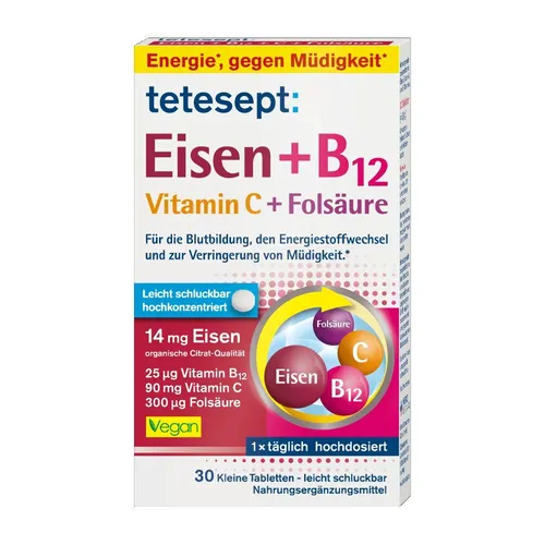 tetesept Eisen + B12 + C + Folsäure Tabletten