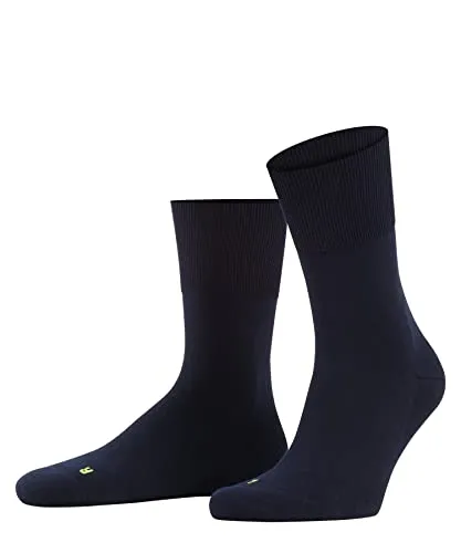 FALKE Unisex Socken Run U So Baumwolle Funktionsmaterial einfarbig 1 Paar, Blau Marine 6120, 35-36