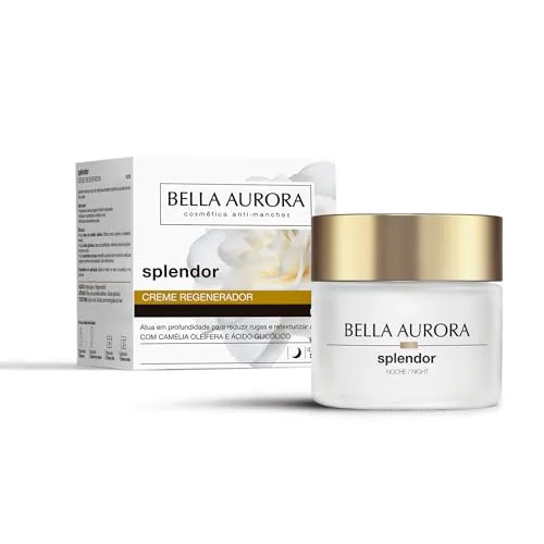 Bella Aurora Splendor 10 Anti-Aging Nachtcreme 50ml - Gesichtscreme für reife Haut, mit innovativer Gel-Öl-Textur und regenerierendem Kamelienöl für intensive Feuchtigkeit und Anti-Aging-Effekte.