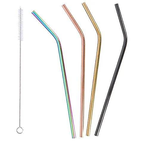 Bubble-Store Trinkhalme wiederverwendbare Trinkhalme, (5-tlg), Strohhalm