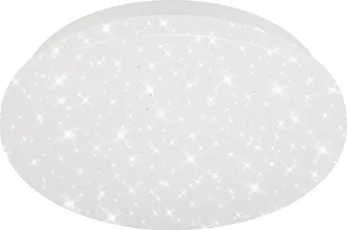 LED Deckenleuchte Deckenlampe Sternendekor 8 W weiß Metall Ø22cm Briloner