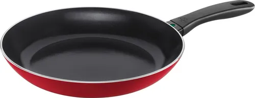 BALLARINI Bratpfanne 30 cm | rot | Aluminium | rund - Pfannen mit innovativer KERAGLOSS Antihaftbeschichtung und THERMOPOINT Technologie für perfekte Gartemperatur, geeignet für alle Herdarten, inklusive Induktion.