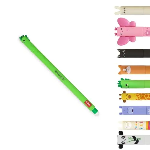 LEGAMI Gelstift Vario Dino | Erstelle dein persönliches Set | radierbare Thermotinte | 0,7 mm Spitze | in vielen verschiedene Motive | inkl. Radierfunktion | für Schule & Büro