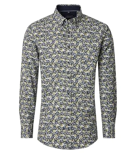 CASAMODA Herren Freizeithemd Print in Grün, Gr. M - Entdecken Sie das CASAMODA Freizeithemd aus 100% Baumwolle in angenehmer Comfort Fit Passform. Ideal für Freizeitaktivitäten – stilvoll, pflegeleicht und vielseitig kombinierbar.