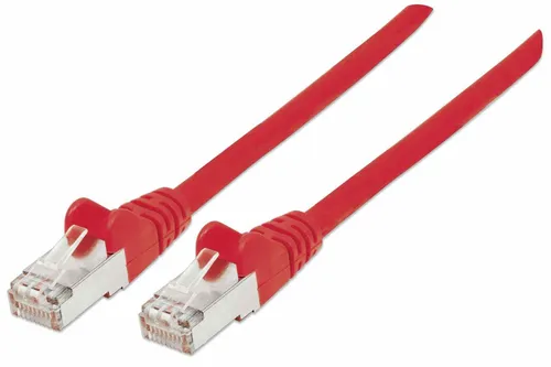 INTELLINET Patchkabel Cat6a-Stecker/Cat7-Rohkabel 0,25m rot