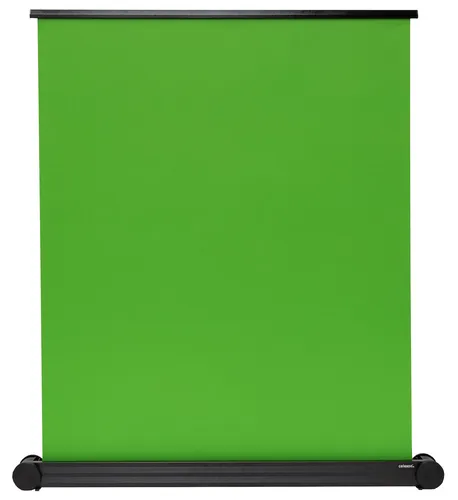 celexon Mobile Chroma Key Green Screen 150 x 180 cm - Projektionsleinwände für professionelle Broadcasts, mit hochwertigem Polyester-Gewebe für optimale Chroma-Keying Ergebnisse und blitzschnellem Auf- und Abbau dank doppeltem Scherengelenk-System.