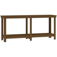 vidaXL Werkbank Honigbraun 180x50x80 cm aus massivem Kiefernholz - Robuste Werkbank aus massivem Kiefernholz mit viel Stauraum für Werkzeuge – ideal für Garage oder Werkstatt.