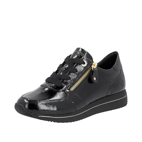 Remonte Damen D0H11 Sneaker, Schwarz, 41 EU - Damen-Sneaker mit besonders leichter und flexibler Sohle, ideal für den täglichen Komfort und mit einem herausnehmbaren, gepolsterten Fußbett.