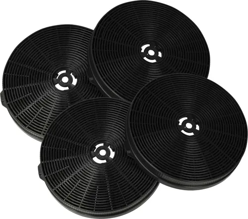 vhbw 4x Aktivkohlefilter kompatibel mit Firegas FGS-EBL17R1160CC, FGS-EWL11BR1160CC Dunstabzugshaube - 17,5 cm