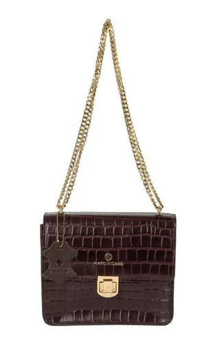 Marc Picard Schultertasche Shoulder Bag with Lock, aus echtem Rindsleder