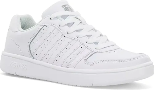 K-Swiss Herren Schuhe Court Palisades Weiß 06931-117-M 47 EU - Sneaker für Herren mit vintage-inspiriertem Design, Obermaterial aus Leder und hervorragendem Tragekomfort. Ideal für Sport und Freizeit.