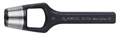 Rennsteig Henkellocheisen (Ø 21 mm, Locheisen, Lochstanzer, Stanzer für Gummi, Leder, Filz, Kunststoff, Kork, Stoff, Stanzwerkzeug) 1400210