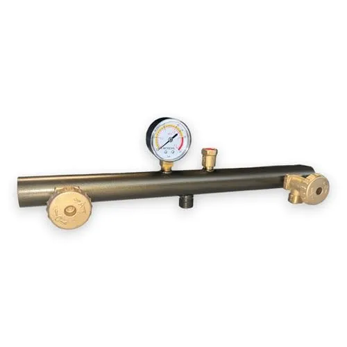 Steuereinheit für Gas mit Manometer und Ventil